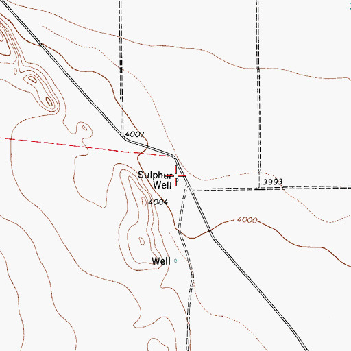 Topographic Map of Sulphur Well, TX