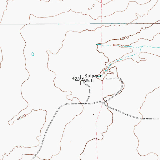 Topographic Map of Sulphur Well, TX