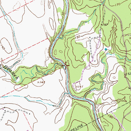 Topographic Map of Summer Branch, TX