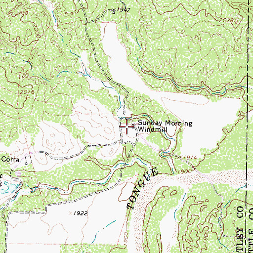 Topographic Map of Sunday Morning Windmill, TX