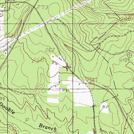 Topographic Map of Sunflower Church, TX