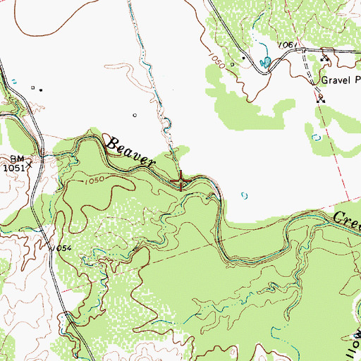 Topographic Map of Sunflower Creek, TX