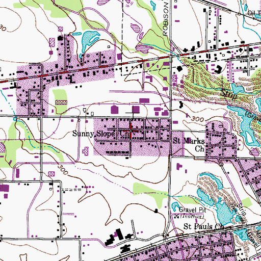 Topographic Map of Sunny Slope Church, TX