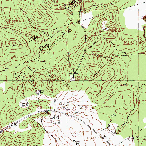 Topographic Map of Sunnydell Church, TX