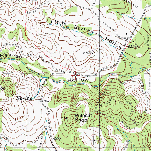 Topographic Map of Sunset Ranch, TX