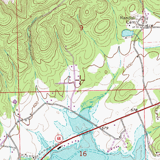 Topographic Map of Mountain Acres, AL