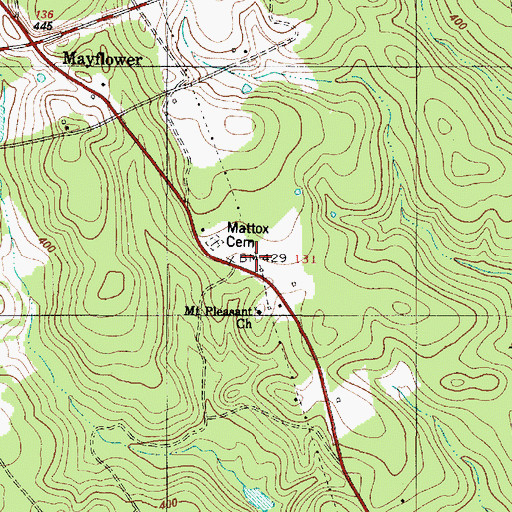 Topographic Map of Survey School, TX