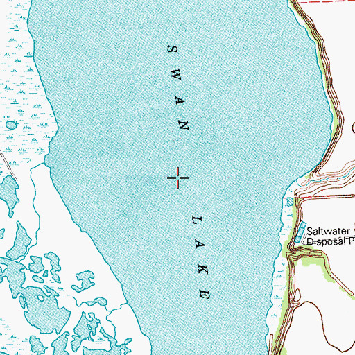 Topographic Map of Swan Lake, TX