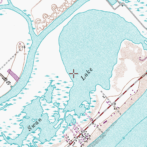 Topographic Map of Swan Lake, TX