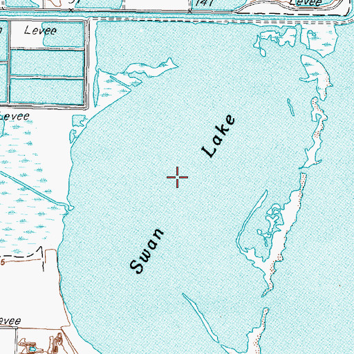 Topographic Map of Swan Lake, TX