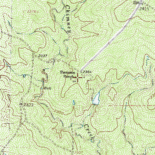 Topographic Map of Swenson Ranch, TX