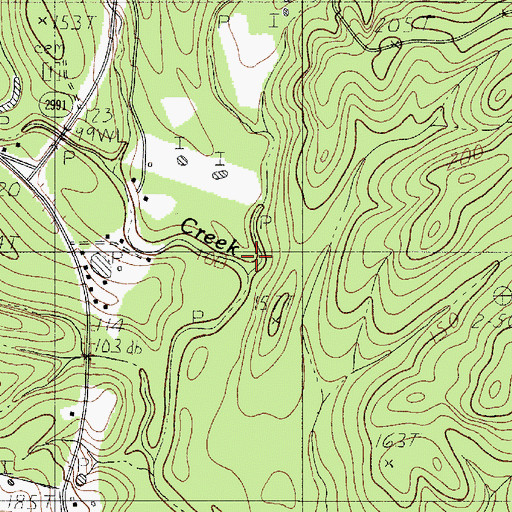 Topographic Map of Swindler Creek, TX