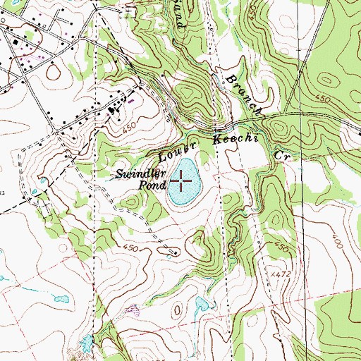 Topographic Map of Swindler Pond, TX