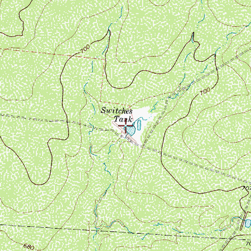 Topographic Map of Switches Tank, TX