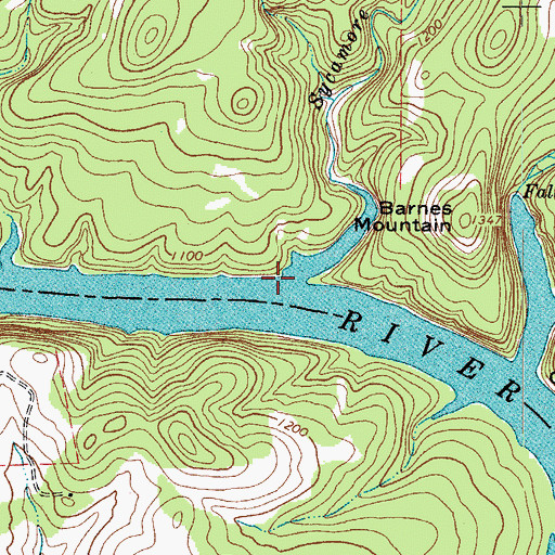 Topographic Map of Sycamore Branch, TX