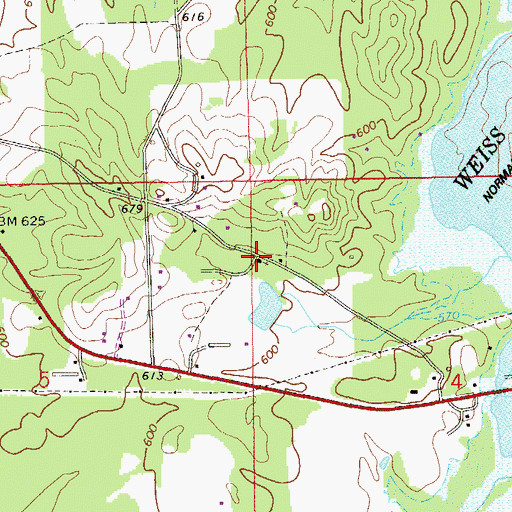 Topographic Map of New Bethel Church, AL