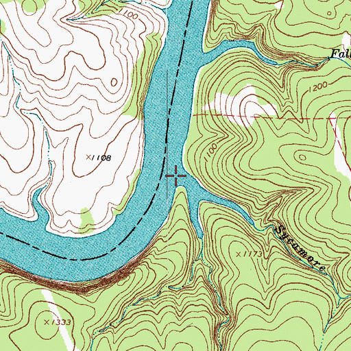 Topographic Map of Sycamore Creek, TX