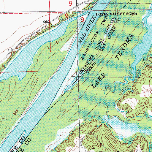 Topographic Map of Sycamore Creek, TX