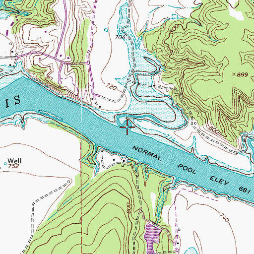 Topographic Map of Sycamore Creek, TX