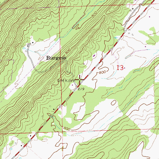 Topographic Map of New Hope Church, AL