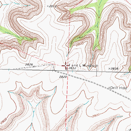 Topographic Map of T and L Windmill, TX