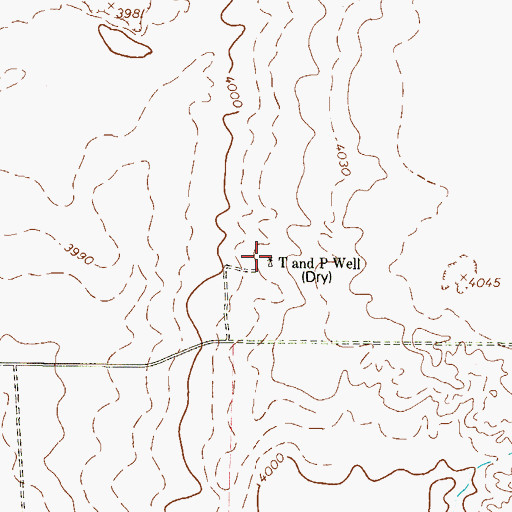 Topographic Map of T and P Well, TX