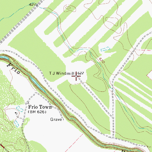 Topographic Map of T J Windmill, TX