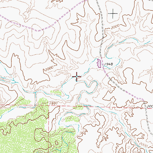Topographic Map of T-Fortyone Creek, TX