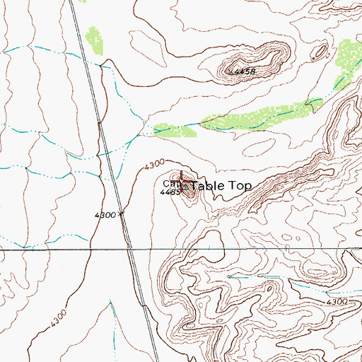 Topographic Map of Table Top, TX
