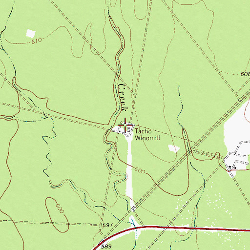 Topographic Map of Tacho Windmill, TX