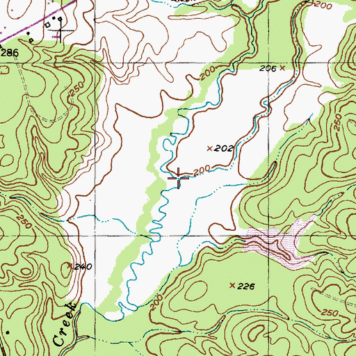 Topographic Map of Tackleg Branch, TX