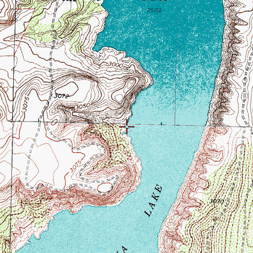 Topographic Map of Tahoka Lake, TX