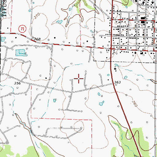 Topographic Map of Talco Oil Field, TX