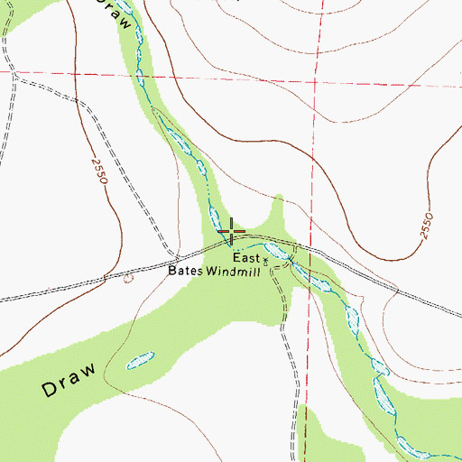 Topographic Map of Talley Draw, TX