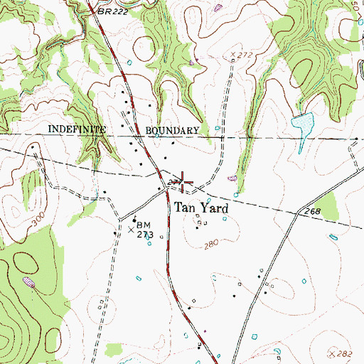 Topographic Map of Tan Yard, TX