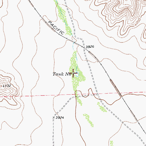 Topographic Map of Tank Number One, TX