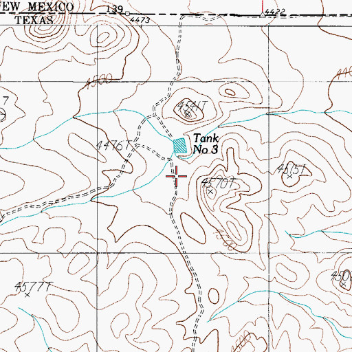 Topographic Map of Tank Number Two, TX