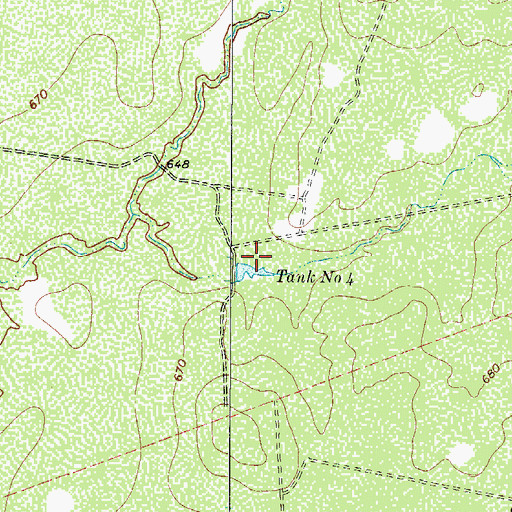 Topographic Map of Tank Number Four, TX