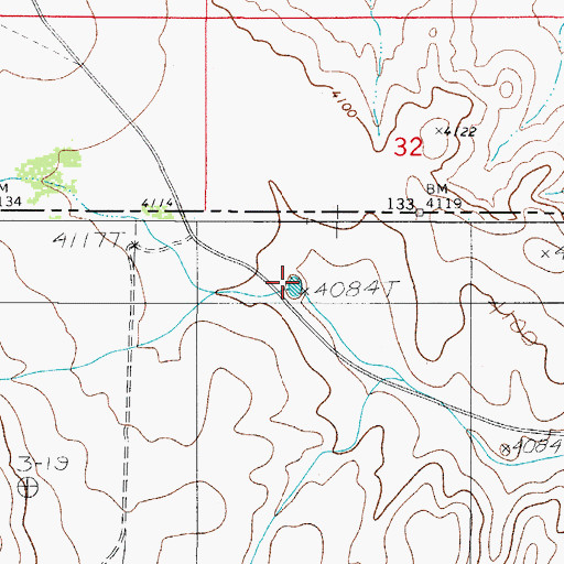 Topographic Map of Lake Tank, TX