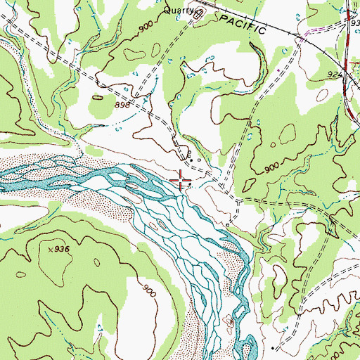 Topographic Map of Tantrough Creek, TX