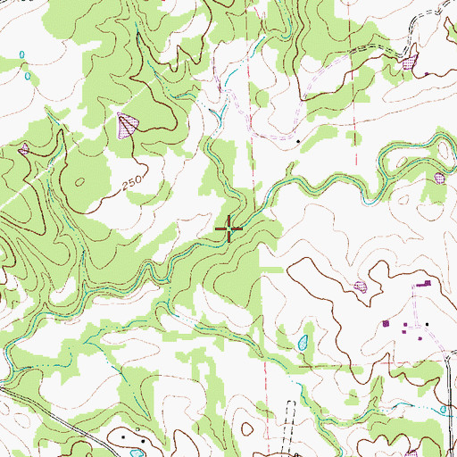 Topographic Map of Tanyard Branch, TX
