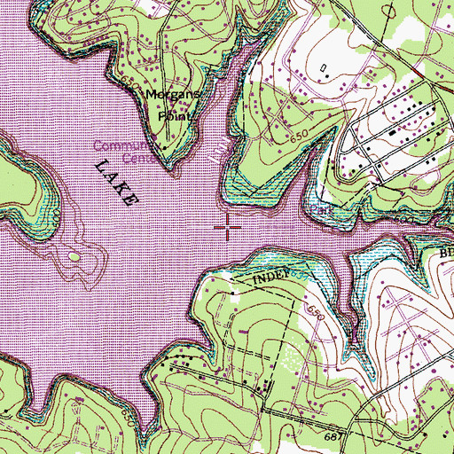 Topographic Map of Tanyard Branch, TX