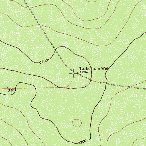 Topographic Map of Tarbottom Well, TX