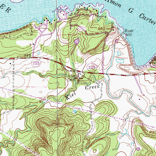 Topographic Map of Tartar Cemetery, TX