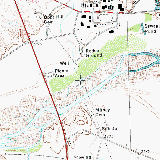 Topographic Map of Tascosa Creek, TX