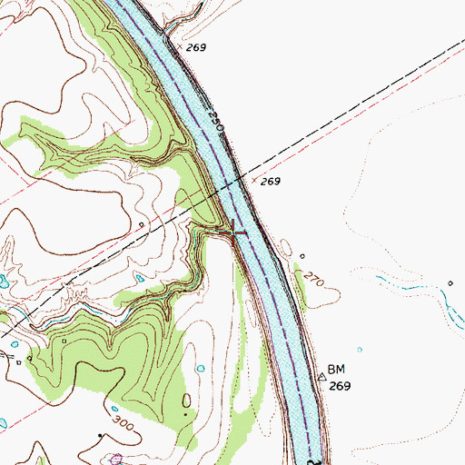 Topographic Map of Taylor Branch, TX