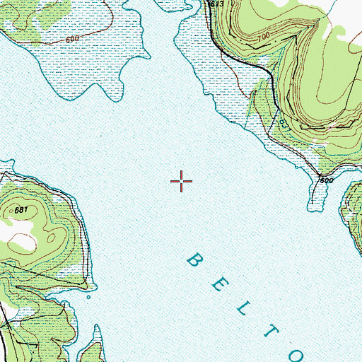 Topographic Map of Taylor Branch, TX