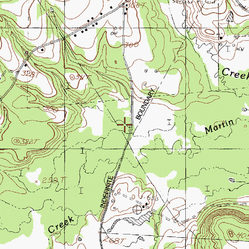 Topographic Map of Taylor Branch, TX
