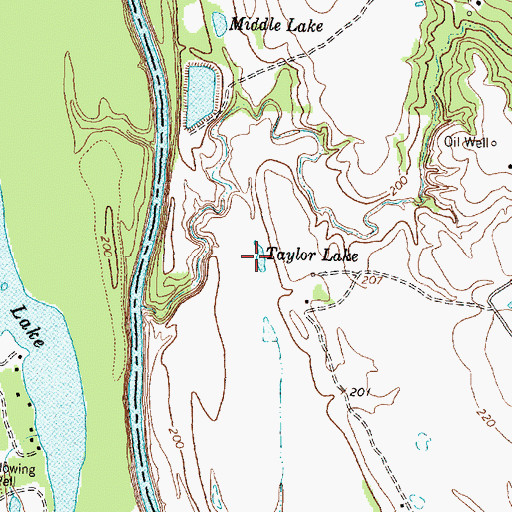 Topographic Map of Taylor Lake, TX