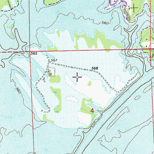 Topographic Map of Pruetts Island, AL